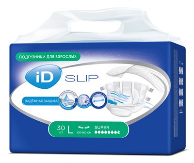 iD Slip - подгузники для взрослых, L, 30 шт. 10018 - фото 28
