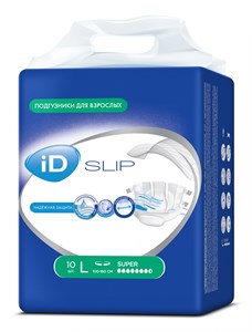 iD Slip - подгузники для взрослых, L, 10 шт. 10019