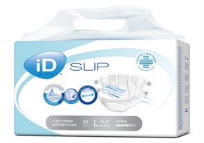 iD Slip Basic - впитывающие подгузники для взрослых, L, 30 шт. 10020